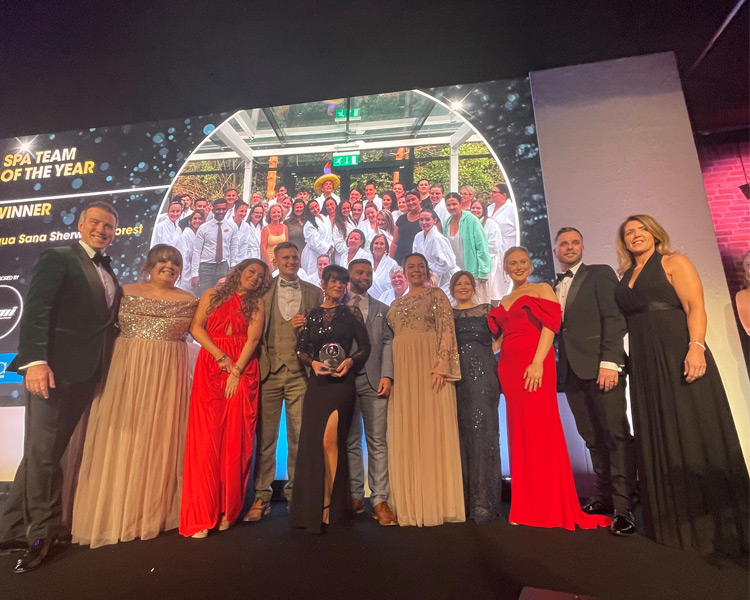 spa team at awards ceremony