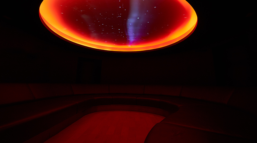 dark experience room with day to night effect on ceiling 