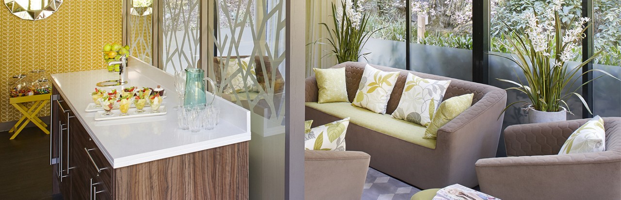 inside hideaway with seating area