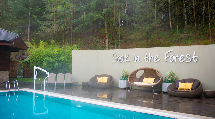 outdoor pool and terrace area