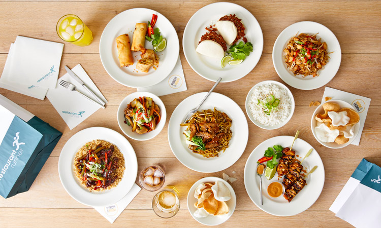 A table with a selection of dishes from the Restaurant Runner menu
