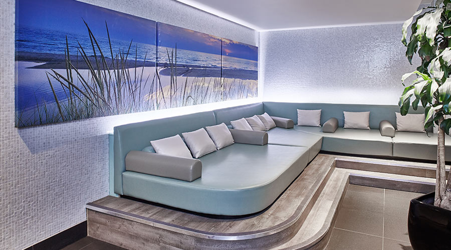 relax room with large sofa