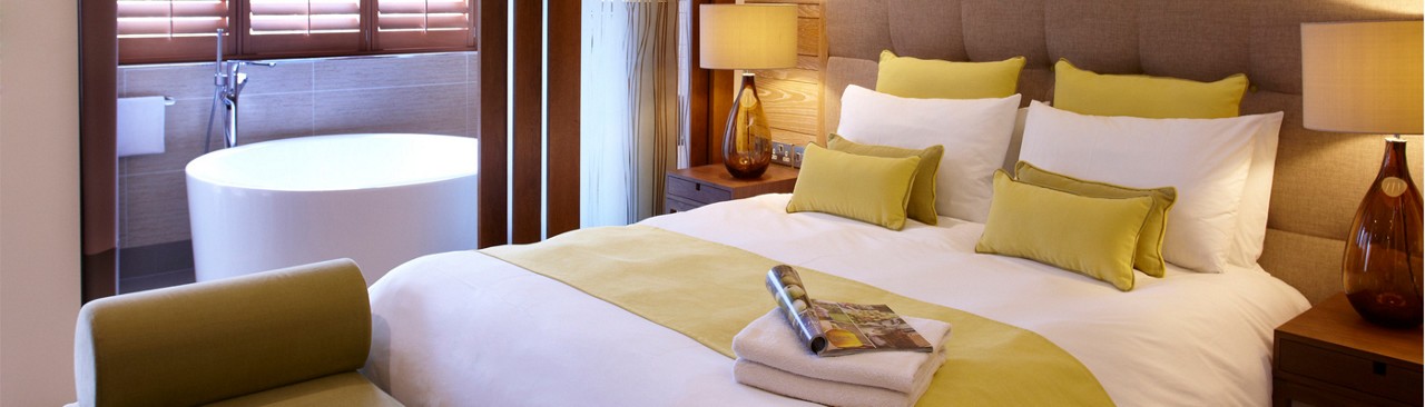 double bed in the spa suite 