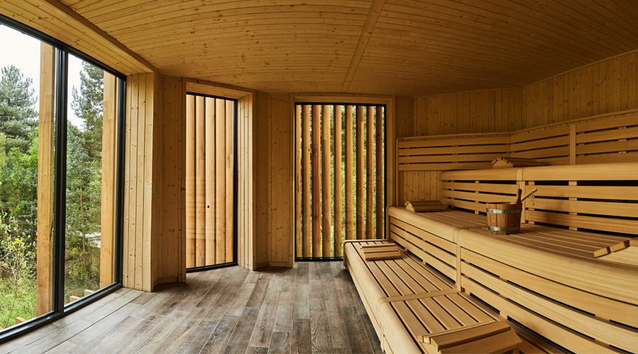wooden sauna 